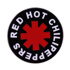 Red Hot Chilipeppers Logo Pin Front