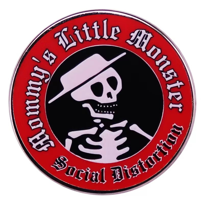 Social Distortion Logo Pin Front